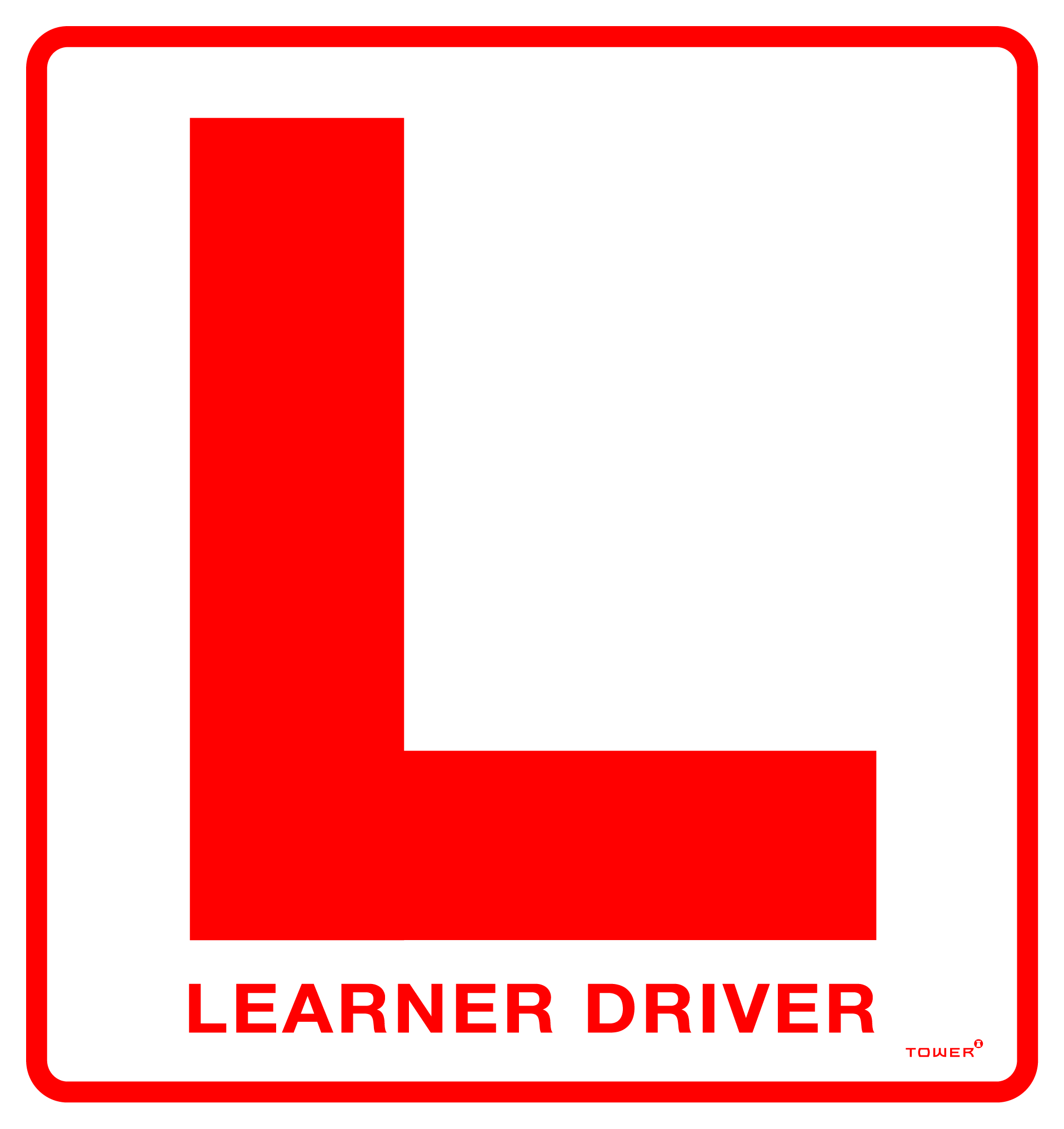 Learnin Driver Sign Tower Decal Self Adhesive Sign for Learner Drivers