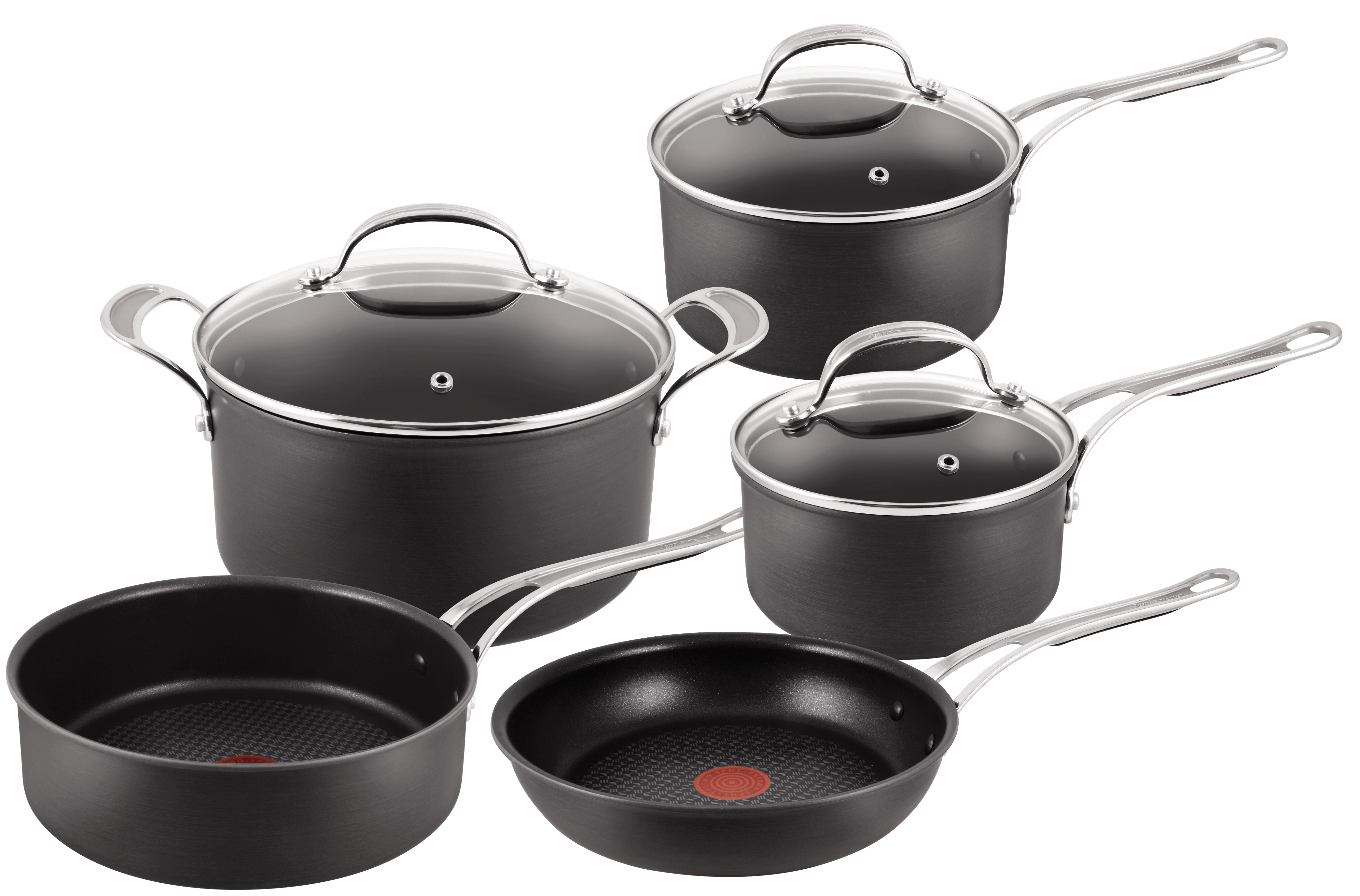 Jamie Oliver By Tefal 8-Piece Hard Anodised Cookware Set |