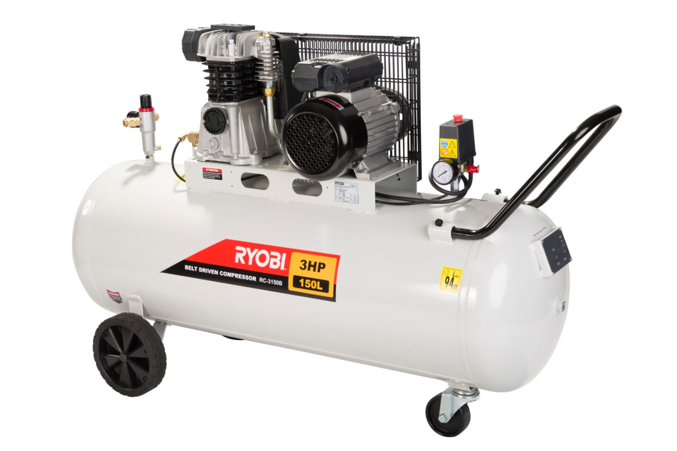 Ryobi 150 Litre Belt Drive Compressor 3HP | Toolhome