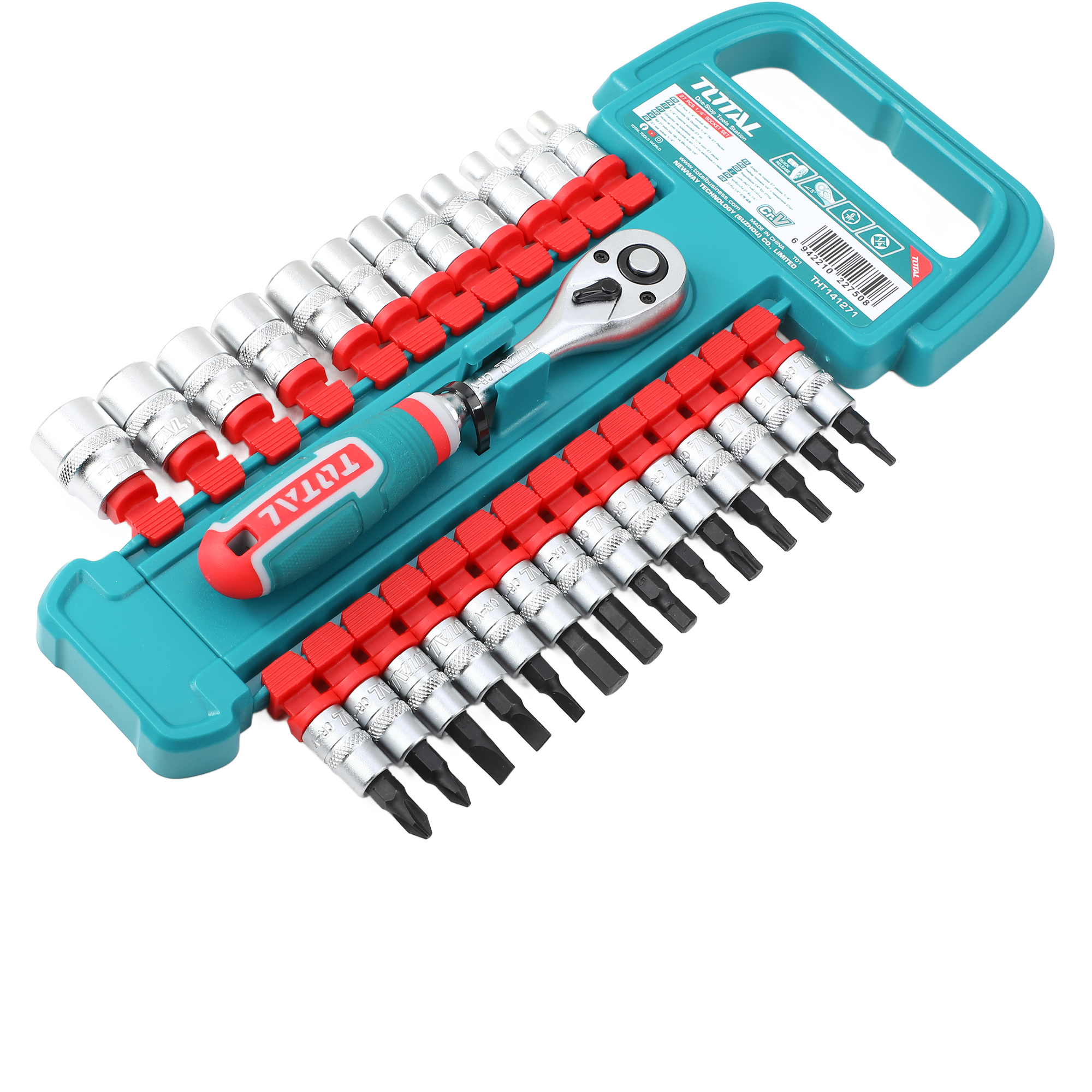 TOTAL Socket Set 1/4 Inch - 27 Pcs | Limited Stock, Massive