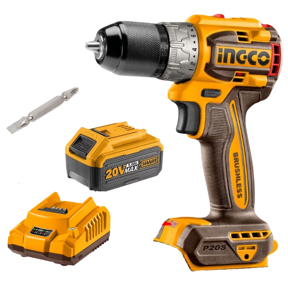 Ingco Cordless Drill - Compact 60NM with 5.0Ah Battery