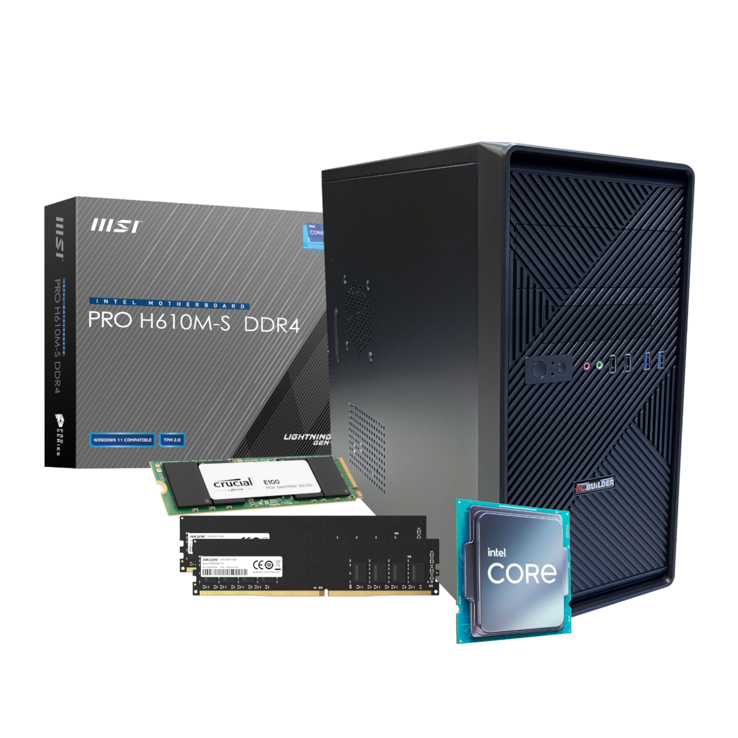 PCBuilder Intel Core i5-12400 Windows 11 Desktop PC | Daily Deals